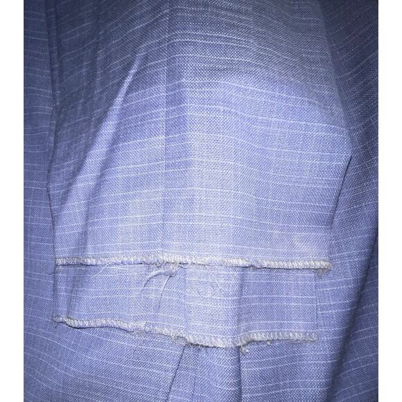 Hart Schaffner Marx Men's UNHEMMED Slacks New York Fit 44R‎ Blue Check NWT $155 - Picture 12 of 12
